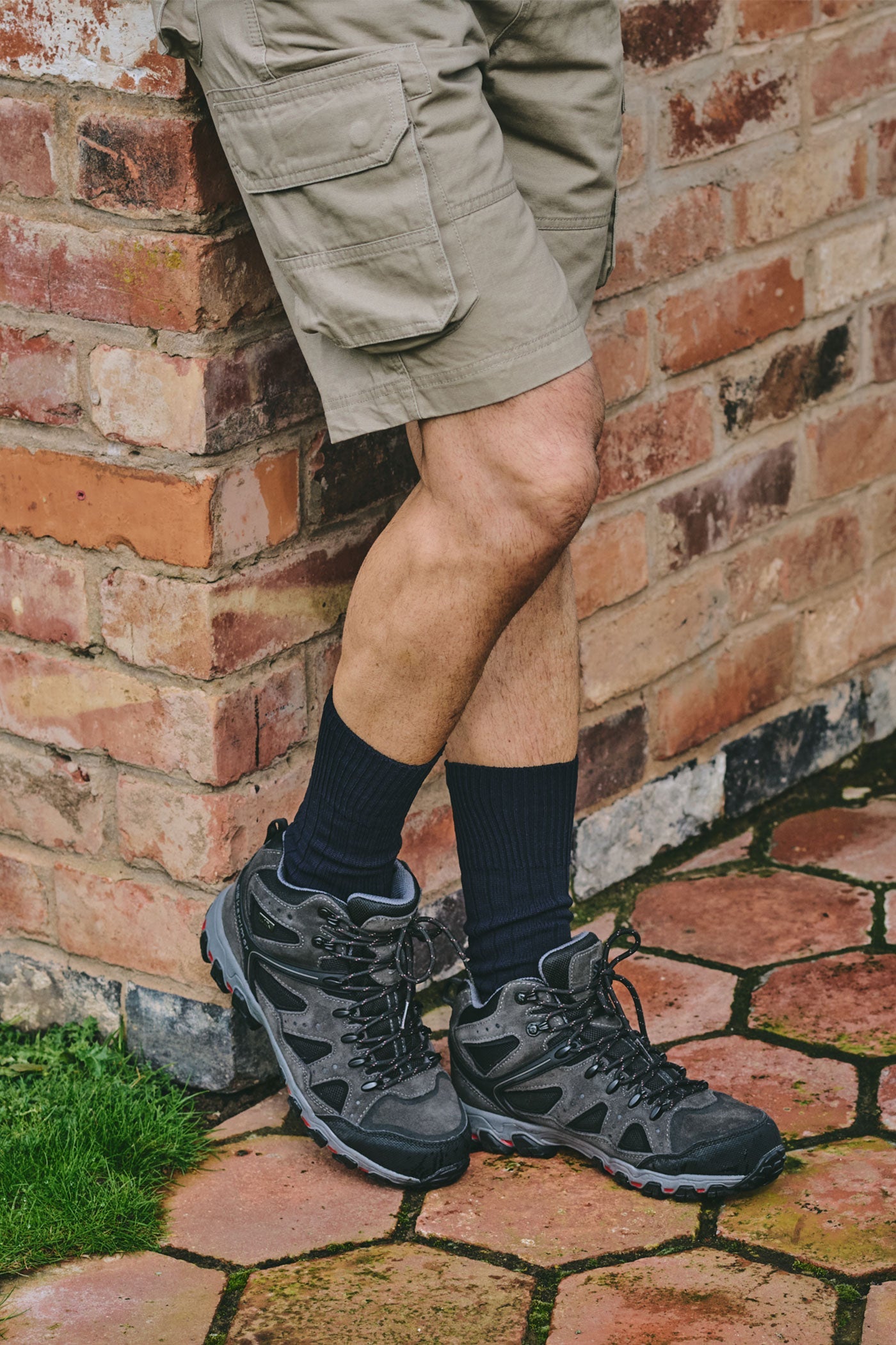 HJ Hall Men's Cushion Sole Work Boot Socks - Indestructible in Dark Navy – alternate view