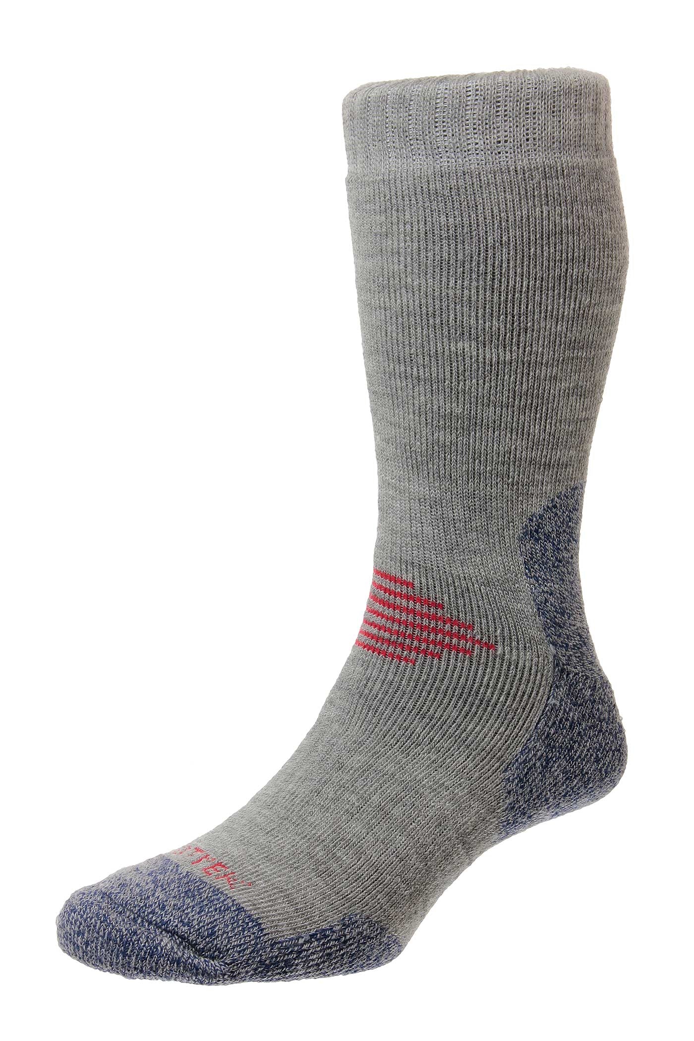 HJ Hall ProTrek Dual Skin Anti-Blister Cotton Socks in Grey/Denim