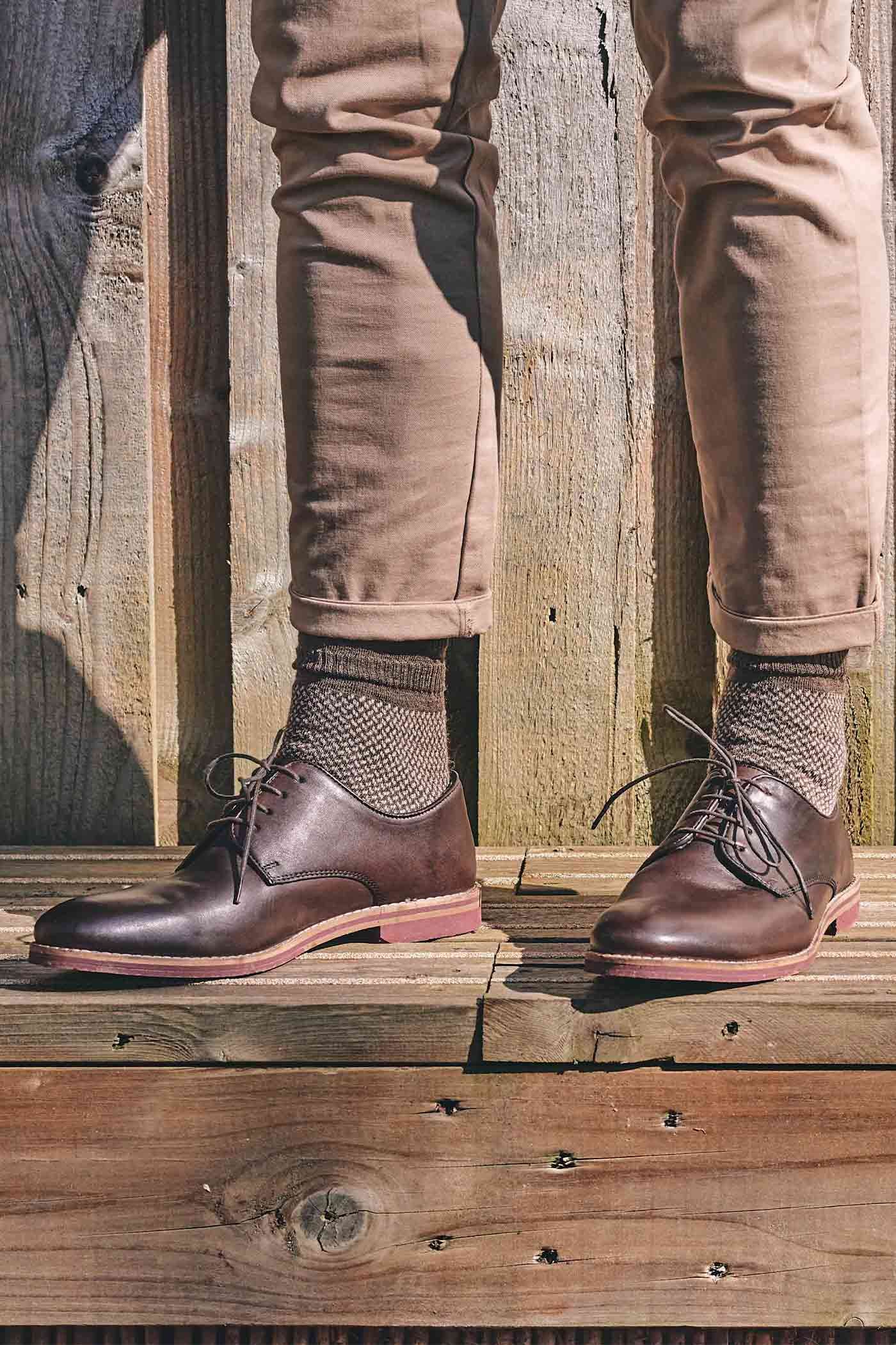 HJ Hall Men's Jacquard Wool Softop Socks – alternate view
