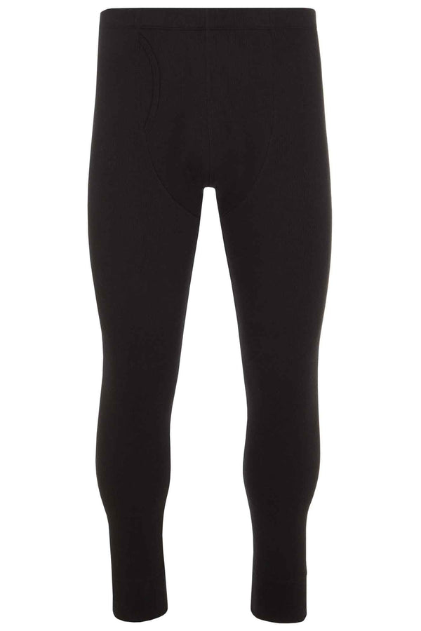 Cotton Thermal Long Johns Black S