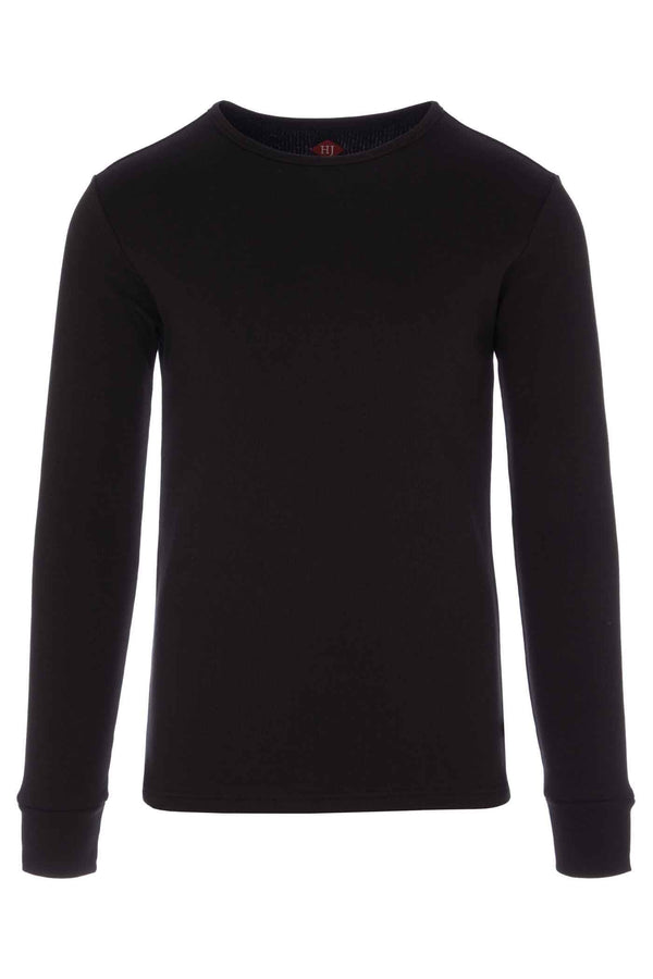 Cotton Thermal Long Sleeve Top Black M