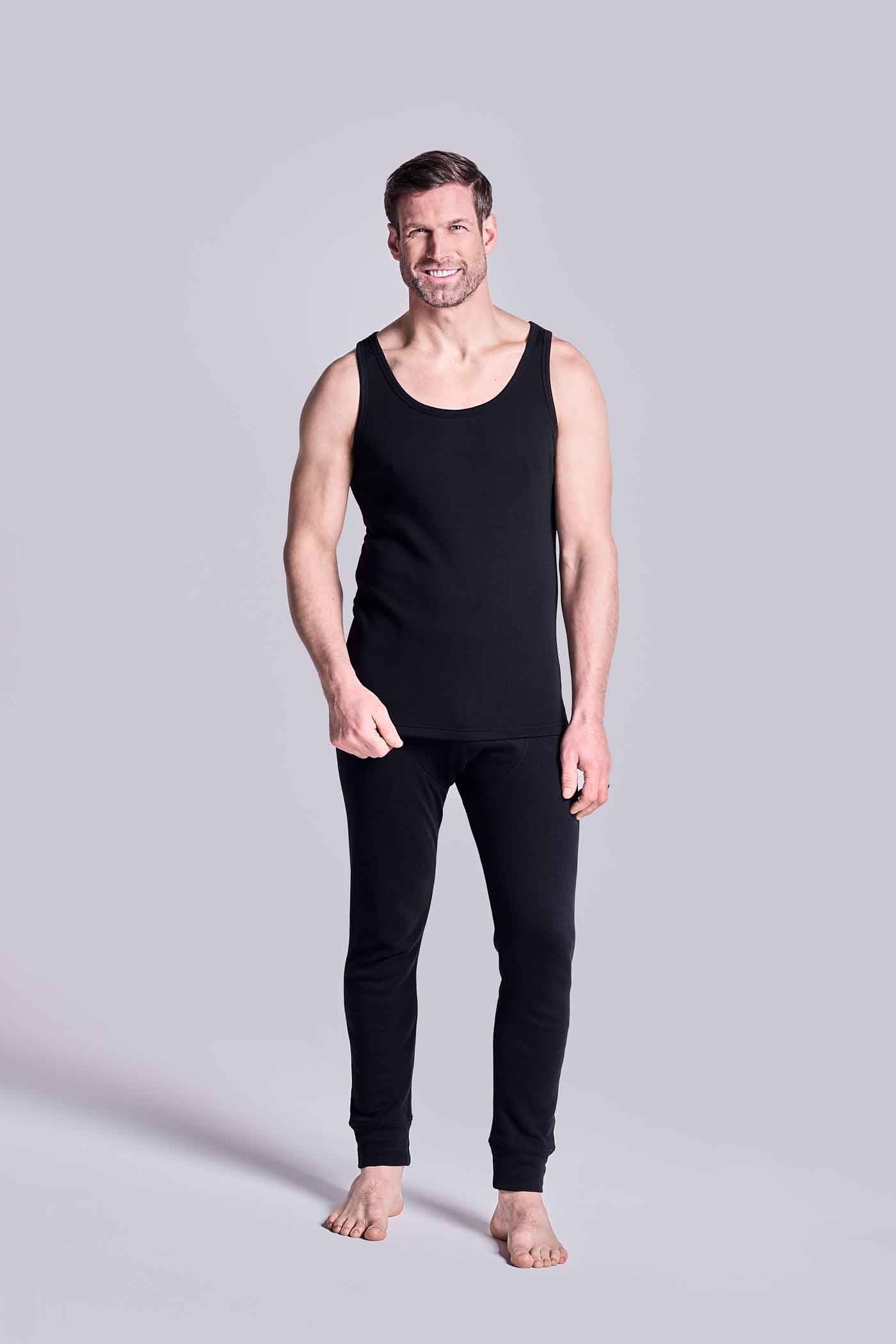 HJ Hall Cotton Thermal Vest - Twin Pack – alternate view